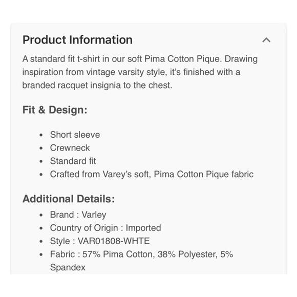 NWT Varley Coventry Branded T-Shirt - Tennis Size L $78 - Picture 4 of 6